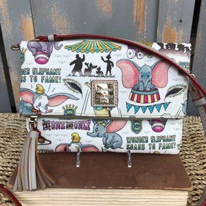 Dooney & Bourke White Crossbody Bag with Elephant Print